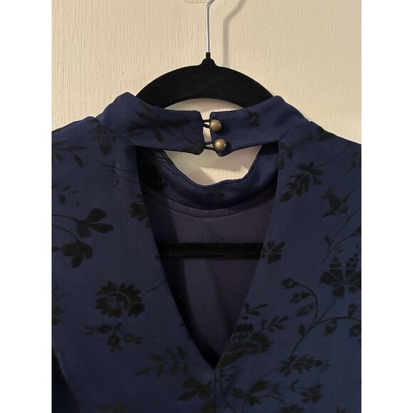 Lots Of Love By Speechless Women’s Dress Small Navy Blue Lace Sleeveless - Picture 5 of 7